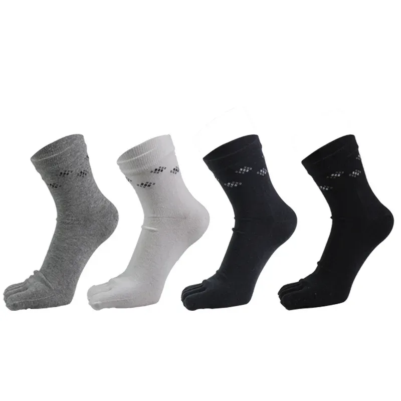 Cotton Crew Sock Pack - 男性秋と冬の新しい綿 5 本指靴下カジュアル男性靴下パック