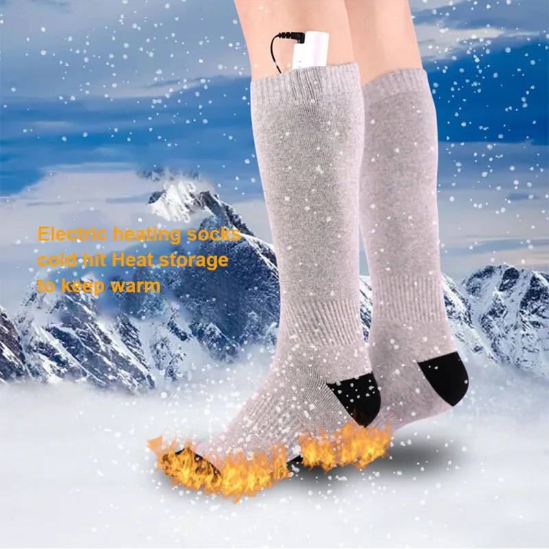 Thermal Sock Winter - スキーやサイクリング用の電気加熱ソックス,ユニセックスのスポーツストッキング,冬用の断熱ソックス,インテリジェント