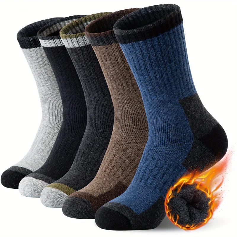 Thermal Sock Winter - 冬メリノウール靴下肥厚暖かい吸湿発散性ハイキング靴下男性女性熱通気性耐久性サイクリング屋外靴下