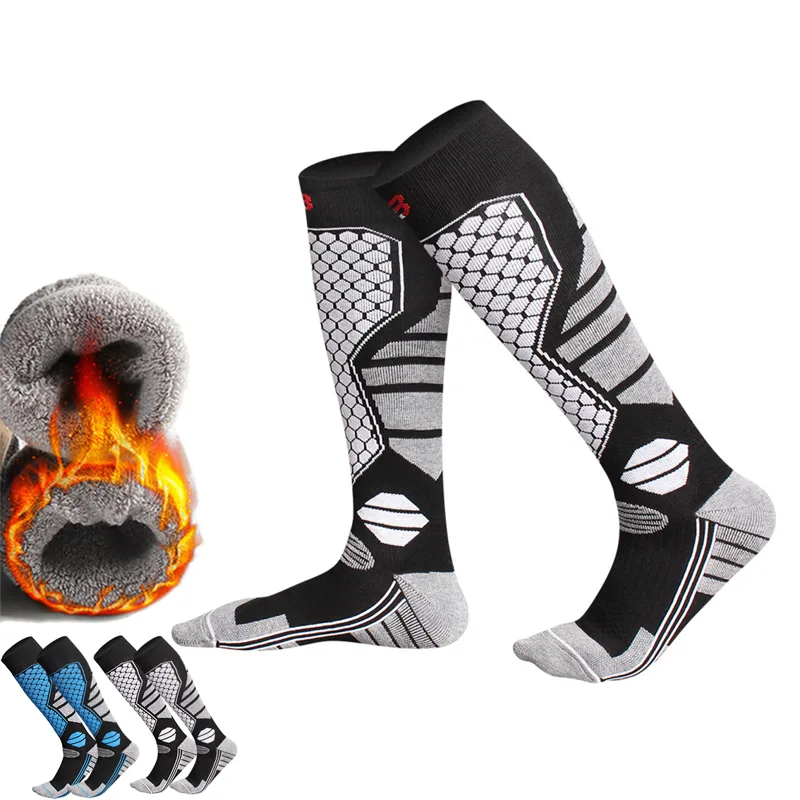 Thermal Sock Winter - ユニセックススノーボードソックス男性女性ニーハイ冬用保温ソックスアウトドアスポーツハイキングスキーソックス