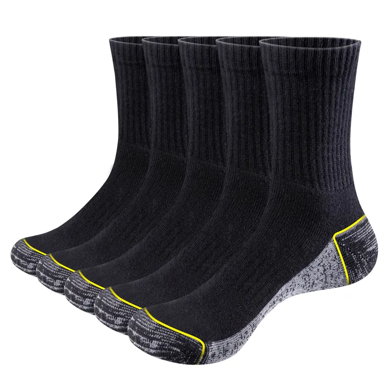 Athletic Sock Cushion - YUEDGE メンズ 吸湿発散性コットン アスレチック クッション性 クルーソックス