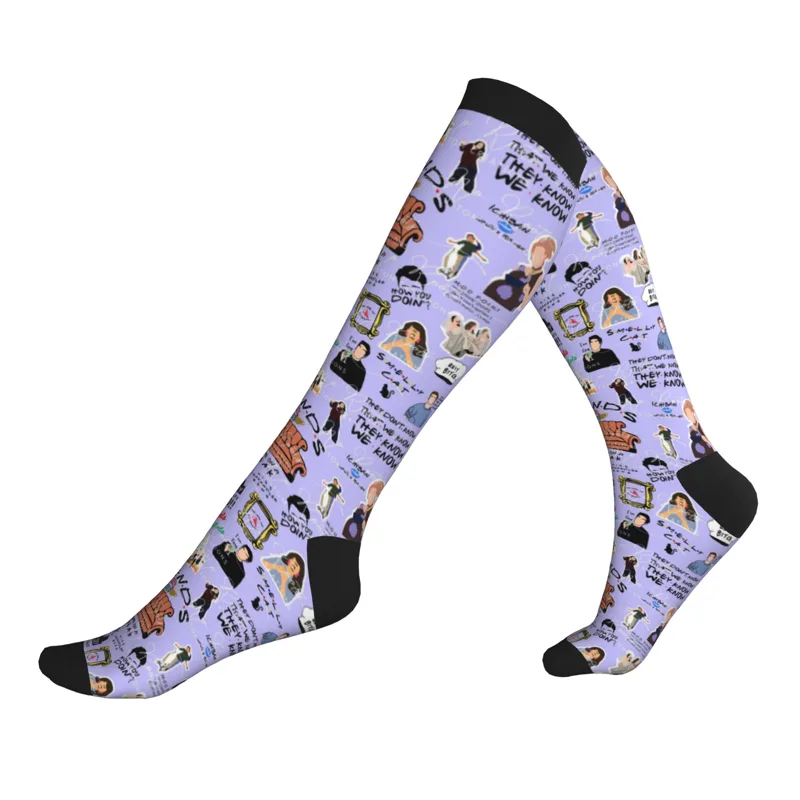 No Show Sock Women - フレンズクラシックテレビ番組男性女性スポーツコンプレッションソックスユニセックスかわいい3Dプリントドレスソックス