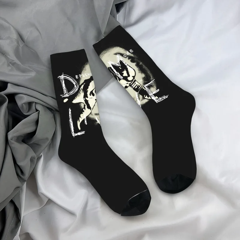 Dress Sock Men - カスタム電子ロックデペッシュクールモードドレスソックス男性用女性用暖かいファッションノベルティクルーソックス