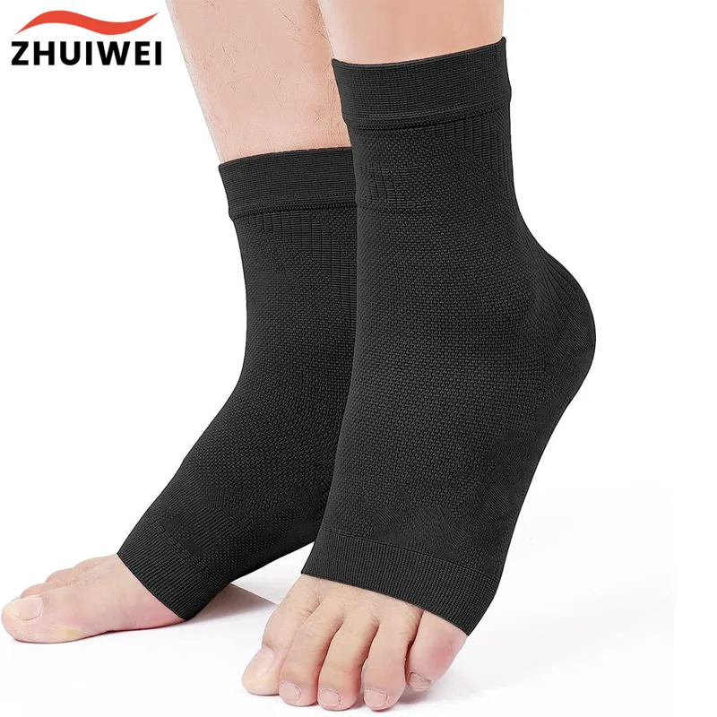 Ankle Brace Sock - 足首ブレース圧縮サポートスリーブ、足底筋膜炎の医療ソックス、足首の腫れ、アーチサポート、1ペア