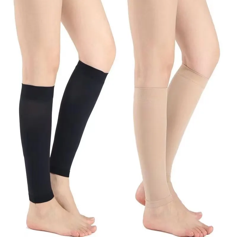 Compression Sleeve Calf - 女性用着圧ソックス、スリムソックス、男性用アウトドアスポーツ用ふくらはぎ静脈瘤予防、痛み緩和、圧迫ふくらはぎストッキングソックス