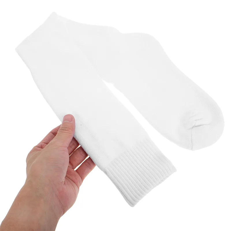 Athletic Sock Cushion - 1 ペア白いフェンシング競技用ソックス膝丈アスレチックストッキング通気性弾性サポートタオルボトムクッションスポーツ用