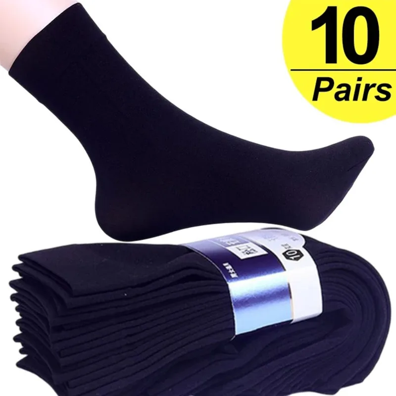 Silk Sock Bamboo - 10 ペア新しい通気性男性アイスシルク靴下ソフト弾性超薄型靴下竹繊維靴下男性アイスシルク靴下
