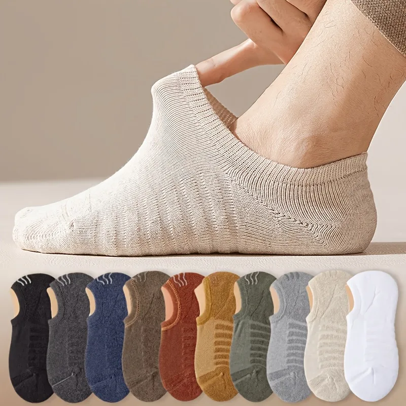 Invisibility Sock Loafer - 10足組 夏用 メンズ カジュアル ノーショーソックス 無地