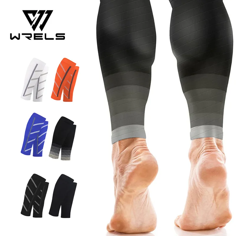 Compression Sleeve Calf - 圧縮スポーツソックスふくらはぎサポートアシスト夜間ランニングナイロンレギンススリムソックス男性屋外ランニング高圧ストッキング