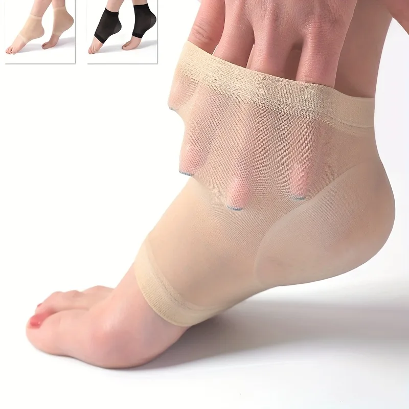 Ankle Brace Sock - 1 ペアのアップグレードされた高弾性通気性シリコンソックス、足首保護ソックス、足首サポートブレース、最高の足首圧縮サポート
