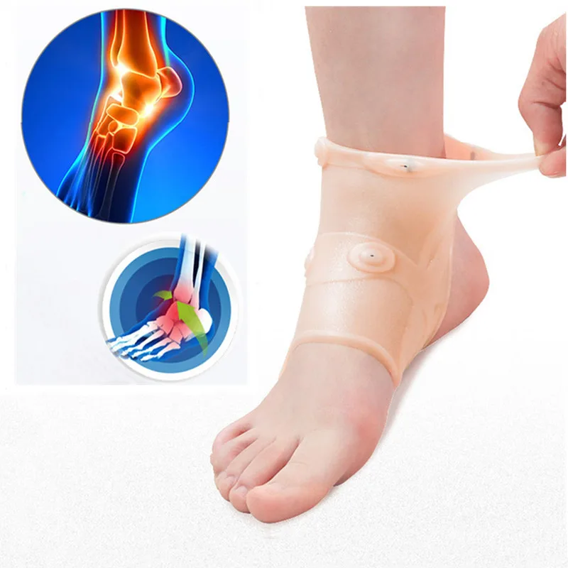 Ankle Brace Sock - 痛みを和らげるための磁気足首ブレース,痛みを和らげるための圧縮ソックス,シリコン,足首の保護