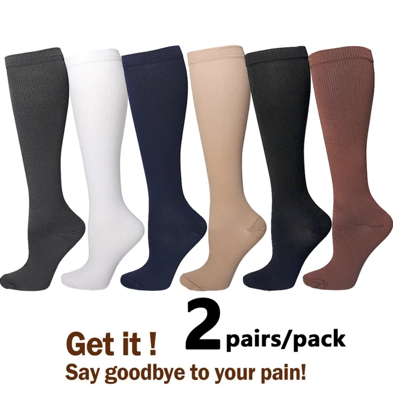 Compression Sock Medical - 医療グレードの着圧ソックス ランニング スポーツ 看護用 20-30mmHg 飛行機旅行