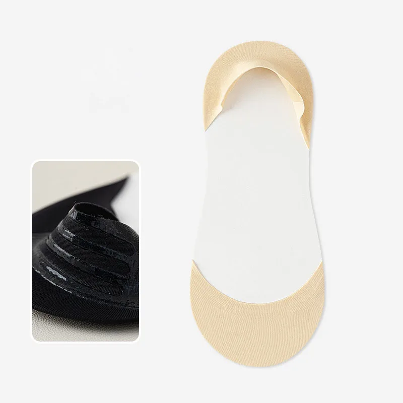 Invisibility Sock Loafer - 女性用インビジブルノーショーライナーソックス、滑り止めシリコングリップ、アイスシン、ローカットフットカバー、ローファー、フラットシューズ用