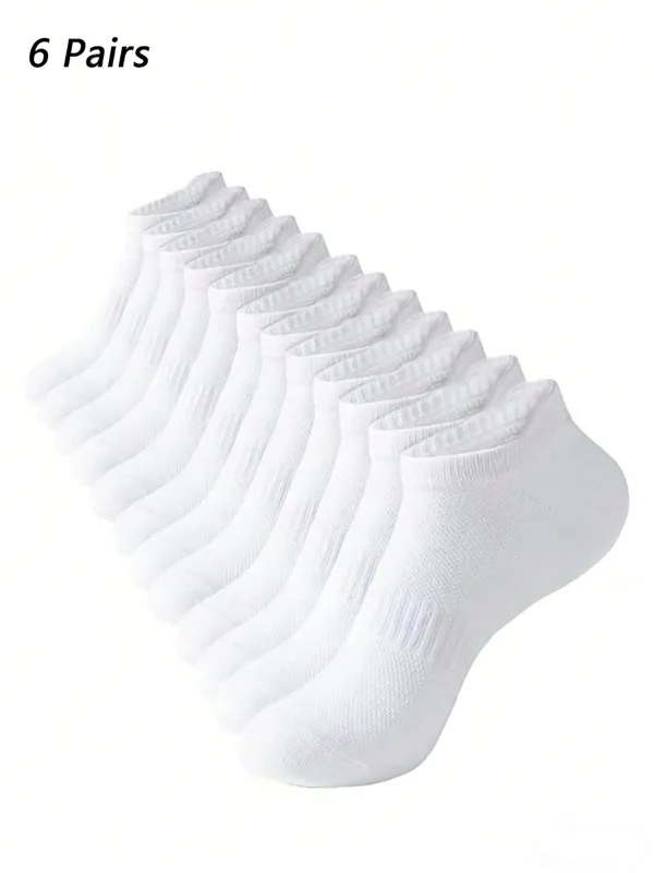 No Show Sock Women - 6 ペア女性男性白アンクルソックス通気性メッシュノンスリップカジュアルアスレチックノーショーソックス春夏用