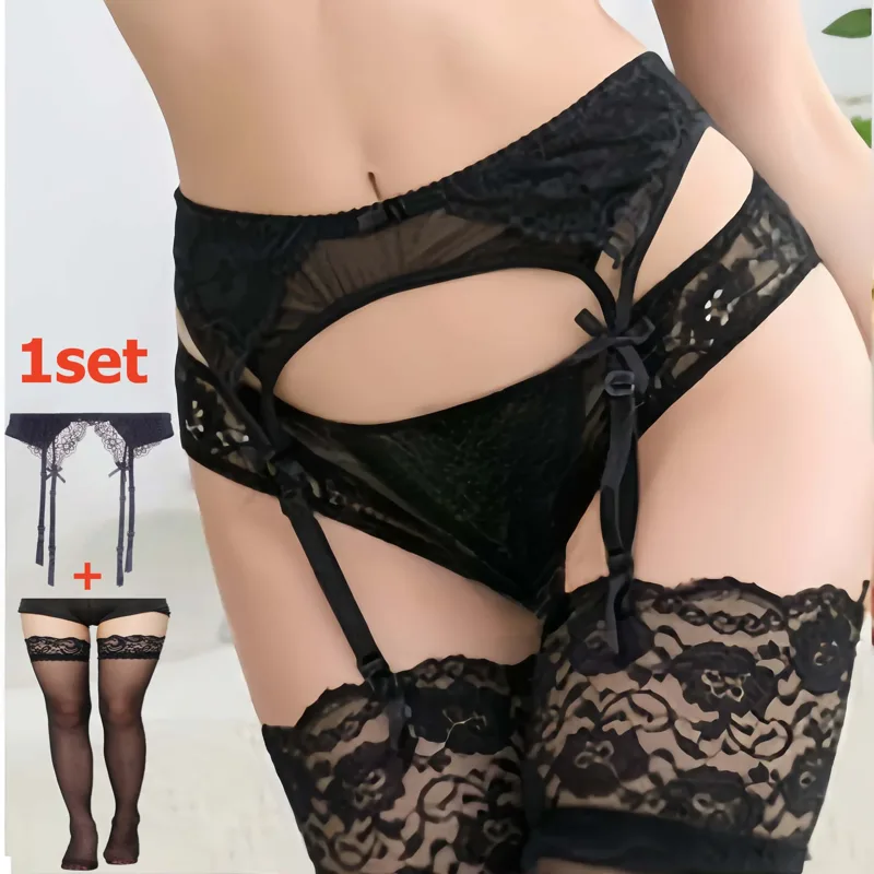 Tights Pantyhose Sheer - 2 個の女性用サスペンダーレースストッキングとガーターベルトパンストセット網タイツ薄手のセクシーなオーバーニーロングソックスタイツプラスサイズ XXL