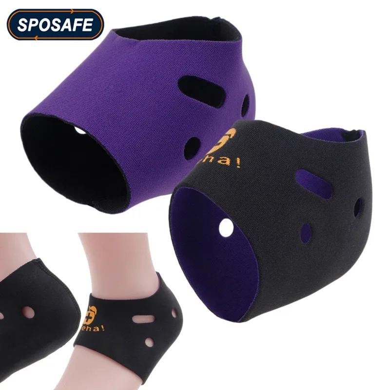 Ankle Brace Sock - 足底筋膜炎療法ヒール、かかとの痛みの緩和スリーブ、かかとの保護、足首ブレース、アーチサポート、装具インソール、ラップ、1ペア
