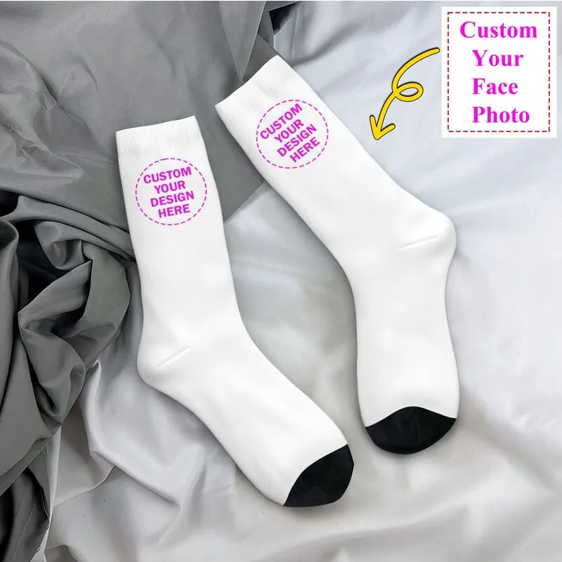 Dress Sock Men - パーソナライズ カスタム写真ロゴテキスト メンズ レディース クルーソックス ユニセックス
