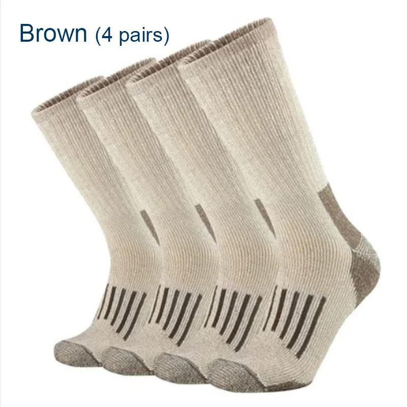 Wool Hiking Sock - 80% ウール靴下厚み暖かいハイキングクッションクルーソックス男性女性通気性ウールスポーツソックス吸湿性ユーロサイズ