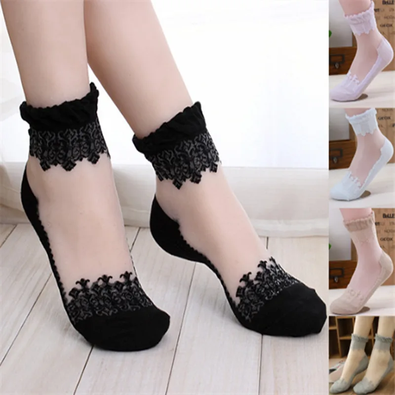 Invisibility Sock Loafer - 女性レースショートソックス薄い靴下ローファーローカットノーショーボート見えない靴下 W011