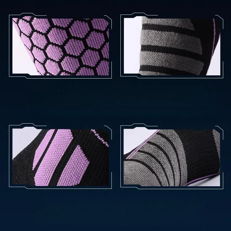 1 ペア熱冬綿男性女性スキーソックス高弾性スポーツソックスス - Thermal Sock Winter のレビューと価格