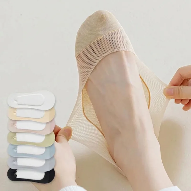 3足組、女性用インビジブルノーショーソックス、シリコン滑り止 - Invisibility Sock Loafer のレビューと価格