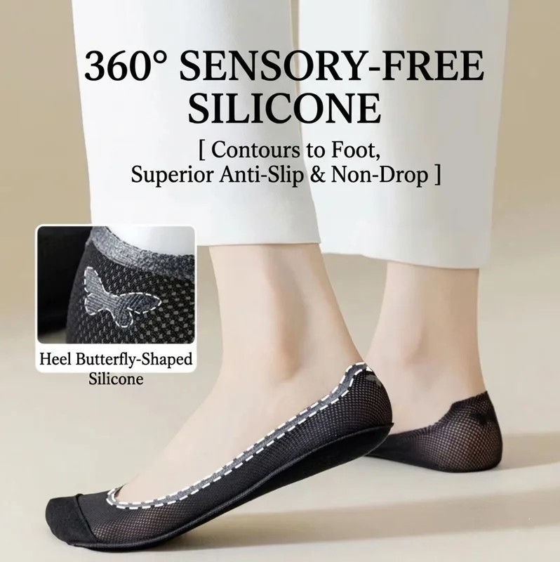 3足組、女性用インビジブルノーショーソックス、シリコン滑り止 - Invisibility Sock Loafer のレビューと価格