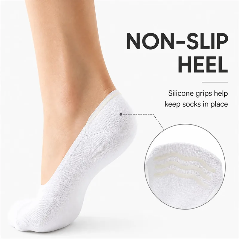 6足組 男女兼用 コットン ノーショーソックス 見えないロー - Invisibility Sock Loafer のレビューと価格