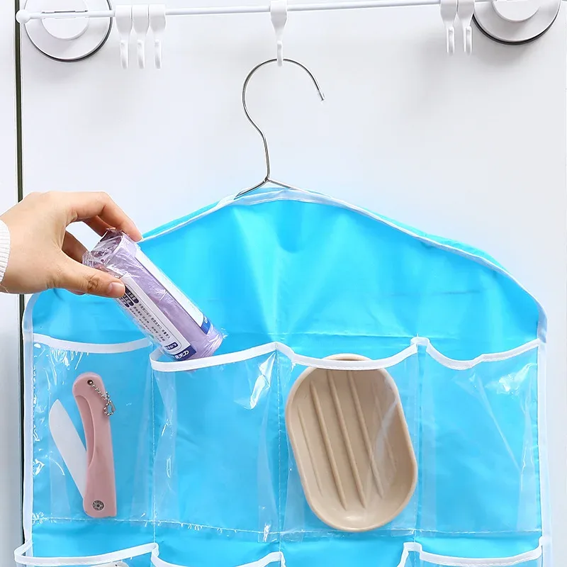 ホット 16 ポケットワードローブポケットクリアハンギングバ - Sock Organizer Tray のレビューと価格