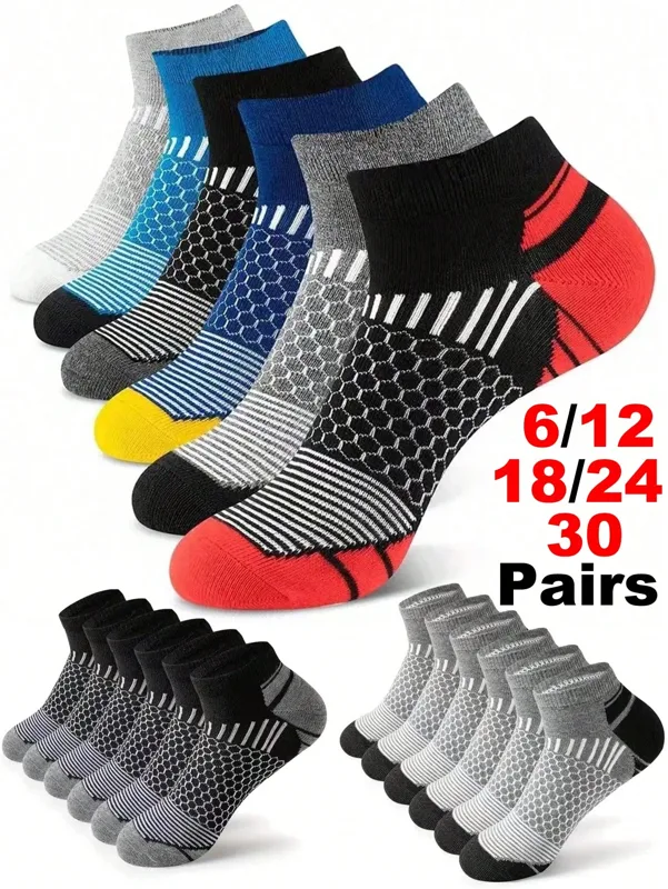 メンズアスレチックソックス足首ランニングサイクリングハニカム - Ankle Sock Low Cut のレビューと価格