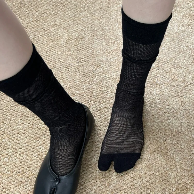 夏用の白いスプリットトゥソックス女性用薄くてスリムな通気性の - Toe Sock Split のレビューと価格