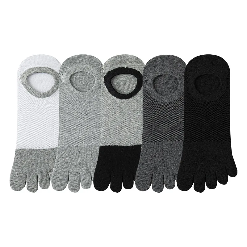 5足組 メンズ ノーショー トゥソックス 夏用 薄手 メッシ - Toe Sock Split のレビューと価格