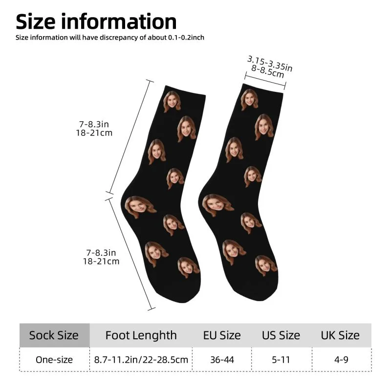 パーソナライズされたカスタム顔写真男性女性クルーソックスユニ - Dress Sock Men のレビューと価格