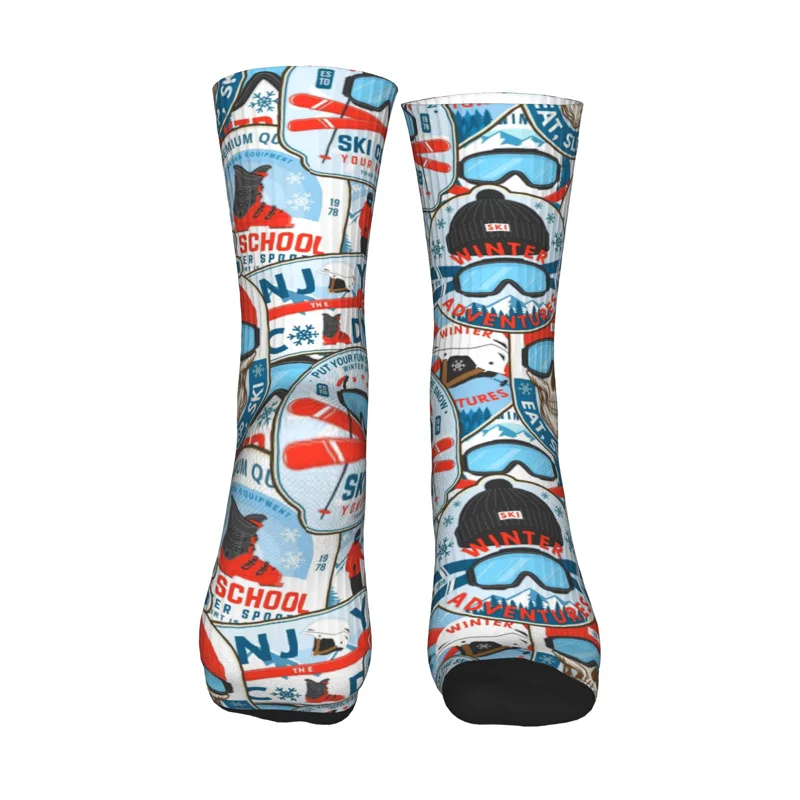ヴィンテージレッドブルースキークラブシームレスプリントドレス - Dress Sock Men のレビューと価格
