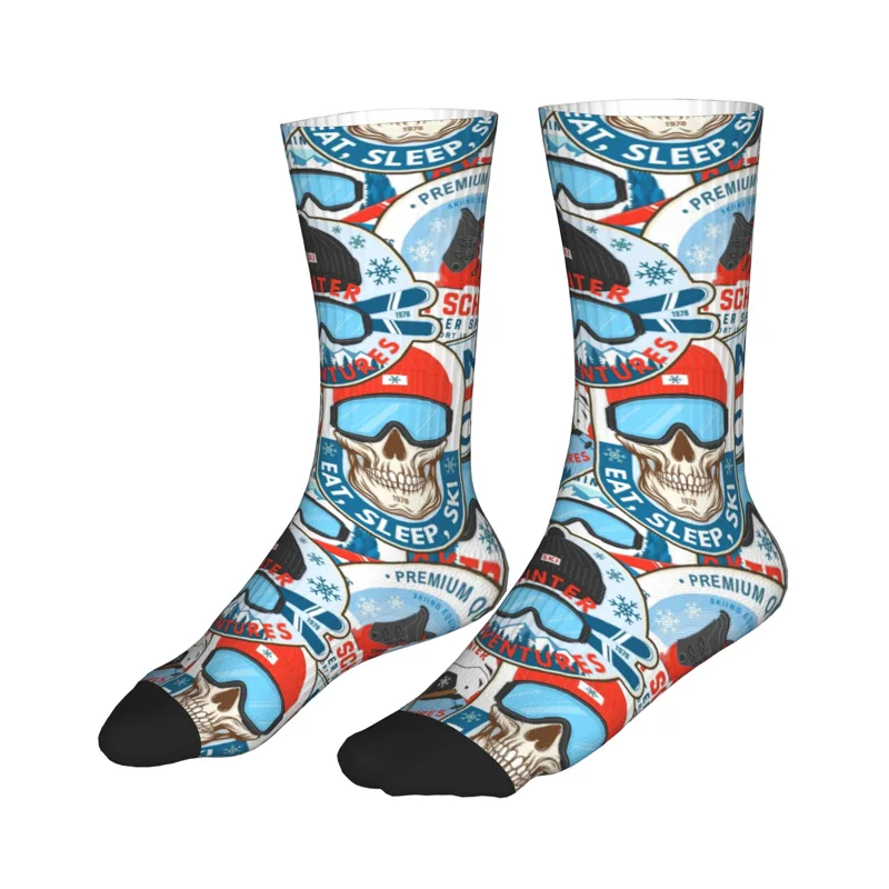 ヴィンテージレッドブルースキークラブシームレスプリントドレス - Dress Sock Men のレビューと価格