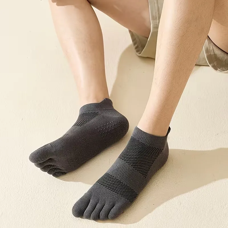 メンズ 3 足組つま先ソックス 滑り止めドットグリップソック - Grip Sock Yoga のレビューと価格