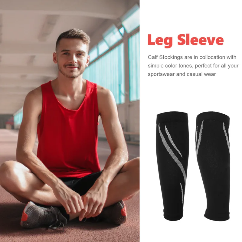 1 ペアふくらはぎ圧縮スリーブ通気性弾性スポーツソックスラン - Compression Sleeve Calf のレビューと価格