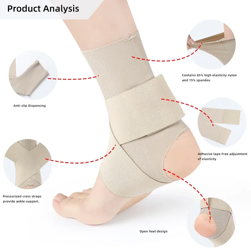 1 個圧縮足首ブレース安定化女性男性アキレス腱炎靴下腫れラン - Ankle Brace Sock のレビューと価格