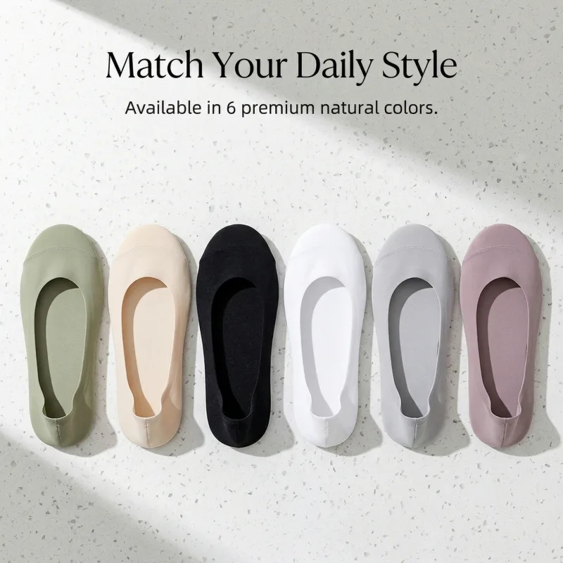 5足セット 滑り止め付き女性用インビジブルボートソックス シ - Invisibility Sock Loafer のレビューと価格