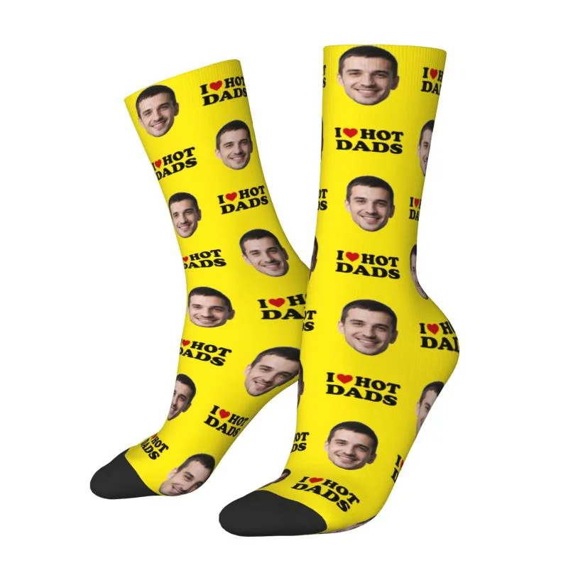 I Love Hot Dads カスタムドレスソックス メン - Dress Sock Men のレビューと価格