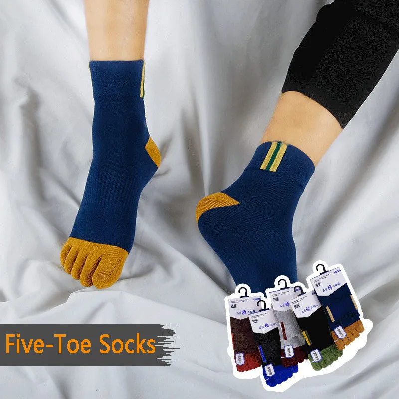 5 ペアメンズカジュアル 5 本指綿靴下通気性 5 本指スポ - Toe Sock Split のレビューと価格