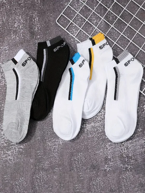 30足組 メンズ カラーブロック メッシュ アンクルソックス - Ankle Sock Low Cut のレビューと価格