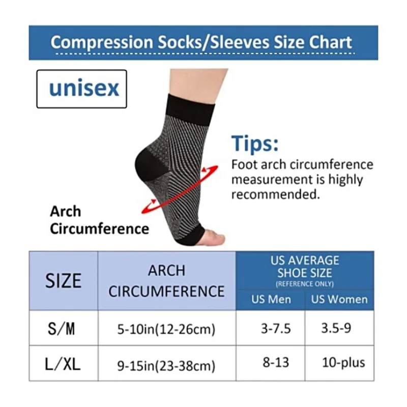 足首ブレース圧縮サポートスリーブ、足底筋膜炎の医療ソックス、 - Ankle Brace Sock のレビューと価格
