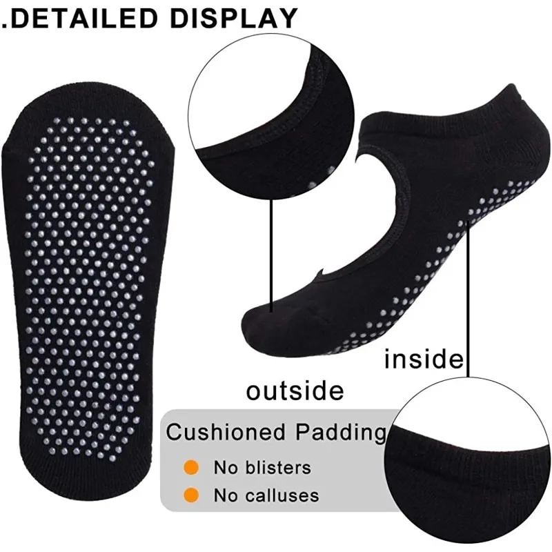 高品質の女性ヨガソックス滑り止め通気性背中の開いたピラティス - Grip Sock Yoga のレビューと価格