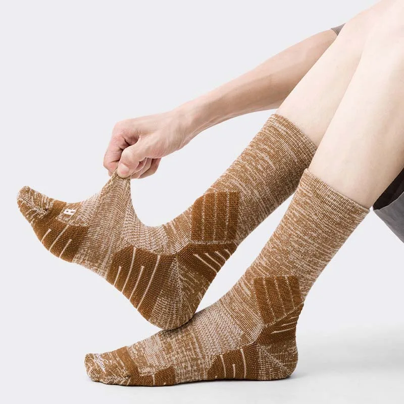 50% メリノウール靴下暖かいハイキングクッションクルーソッ - Wool Hiking Sock のレビューと価格
