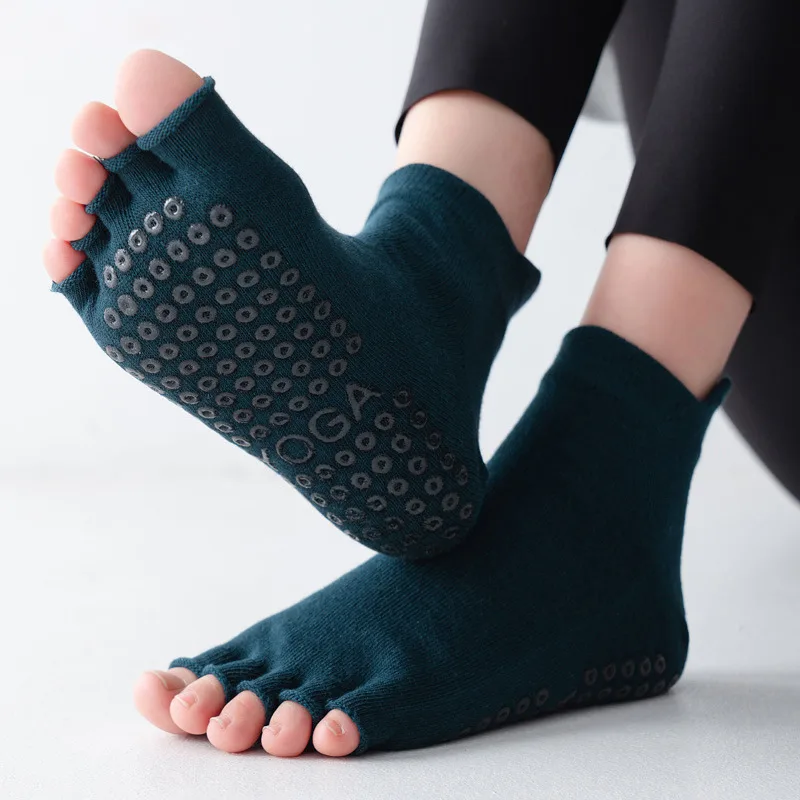 ハーフトゥの滑り止めヨガソックス,通気性のある柔らかい綿,滑 - Grip Sock Yoga のレビューと価格