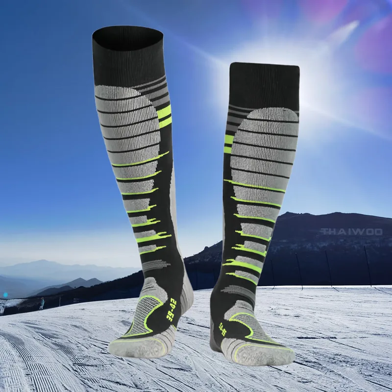 メリノウールスキーソックス寒い天候用ソックス男性女性用スノー - Thermal Sock Winter のレビューと価格