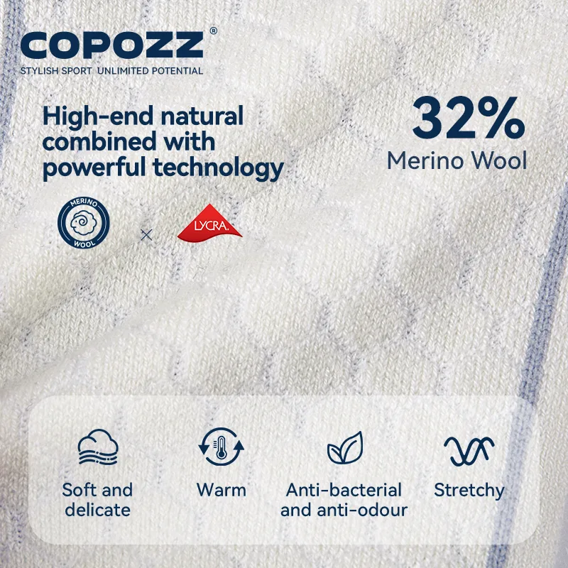 COPOZZ 新しい冬のスキーソックス男性女性サーマルメリノ - Thermal Sock Winter のレビューと価格