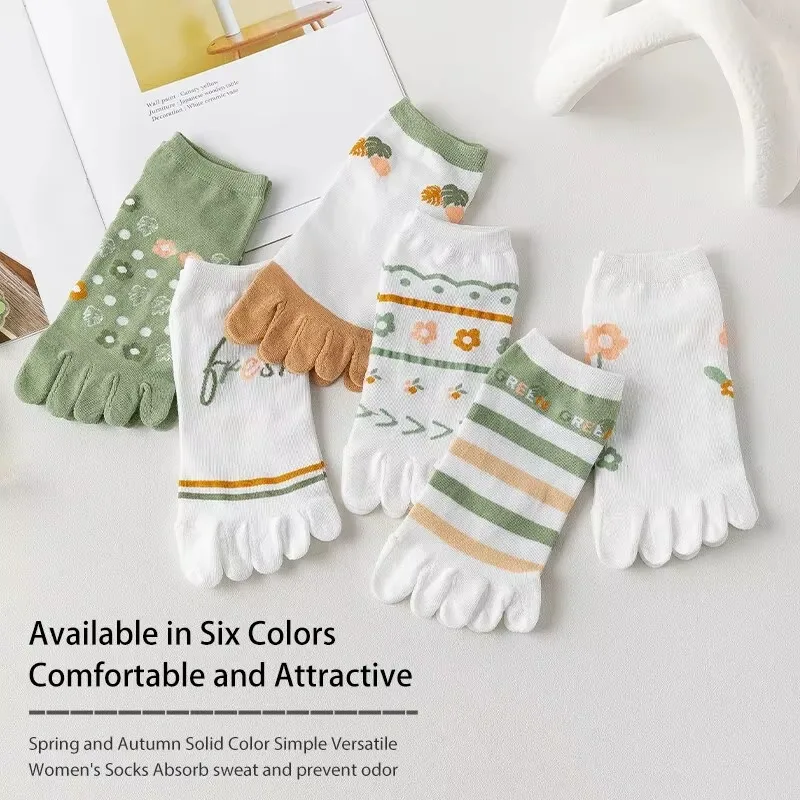 女性用春と夏のシーズンのかわいい、甘い、ファッショナブルなス - Toe Sock Split のレビューと価格