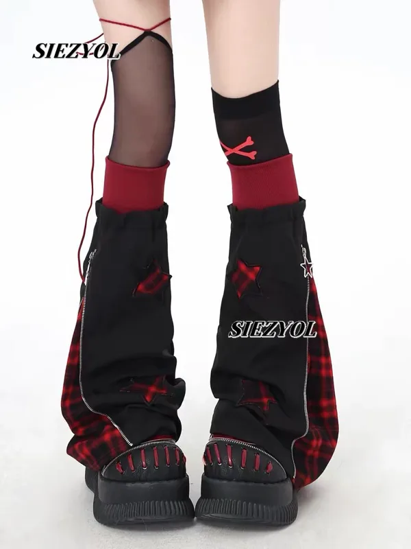 オリジナルチェック柄レッグウォーマー 2026年新作 甘くて - Boot Sock Slouchy のレビューと価格