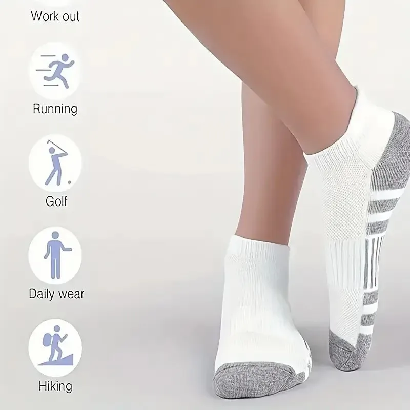 12 ペア男性通気性スポーツアンクルソックスアーチサポートデ - Ankle Brace Sock のレビューと価格